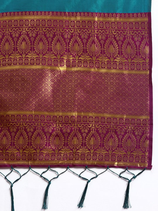 Woven Design Ethnic Motifs Zari Pure Silk Banarasi Saree