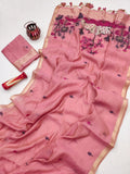 Premium Soft Muga Cotton Pitchwai Saree - Pink