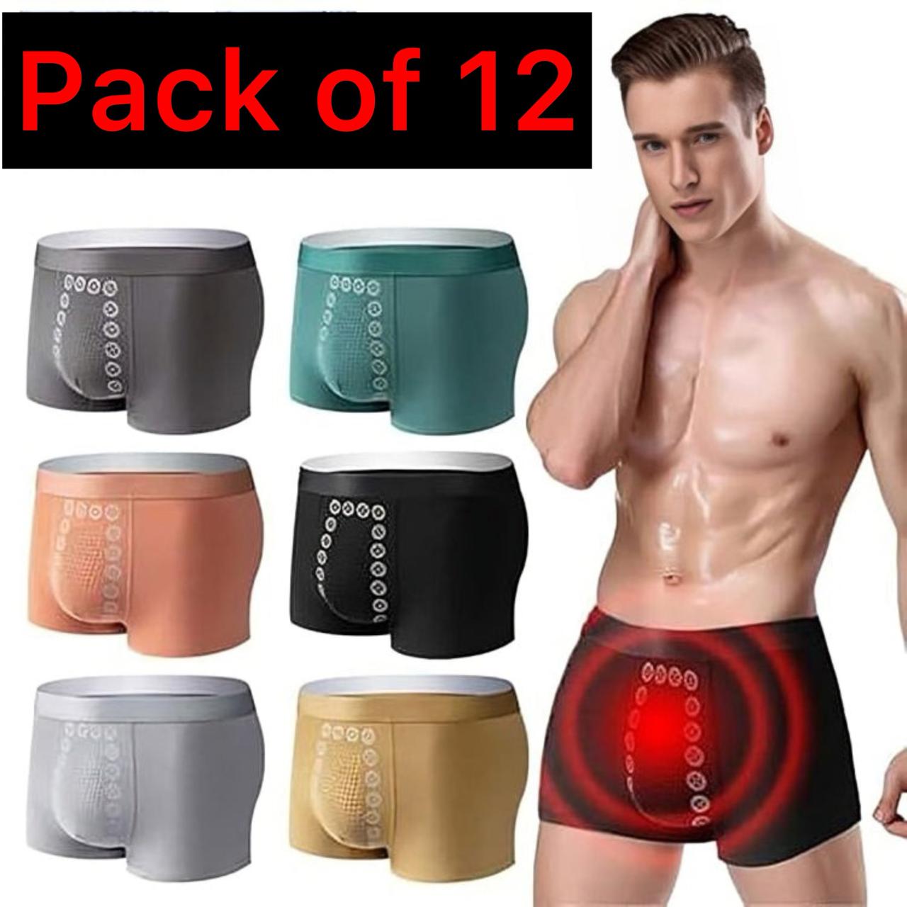 🔥PREMIUM QUALITY MEN'S BAMBOO BOXER'S - PACK OF 12 🔥