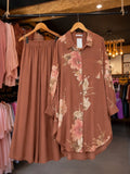 Pure Cotton Floral Coordsets - BROWN