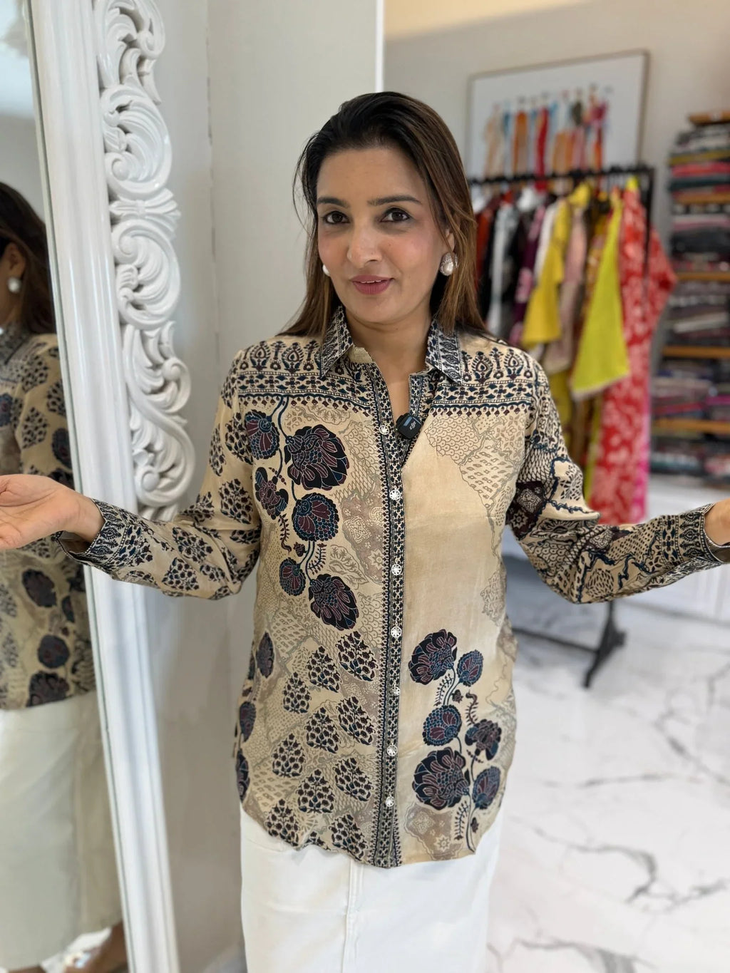 Soft Shirt with beautiful floral and ethnic prints - CHIKU