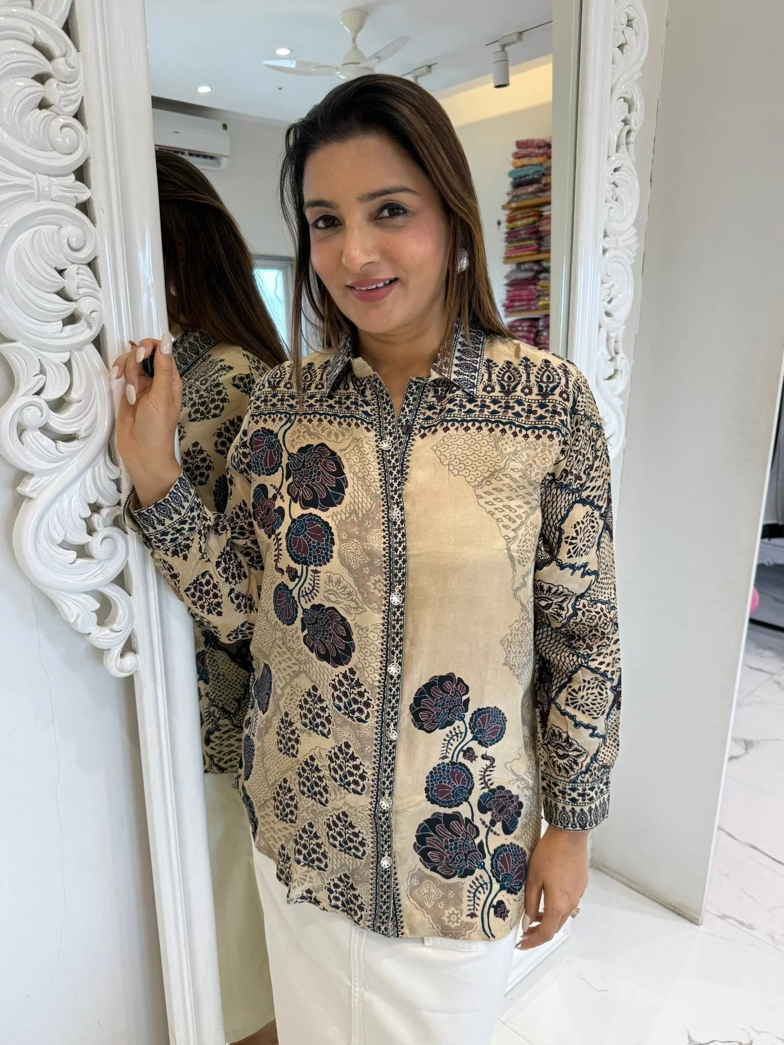 Soft Shirt with beautiful floral and ethnic prints - CHIKU