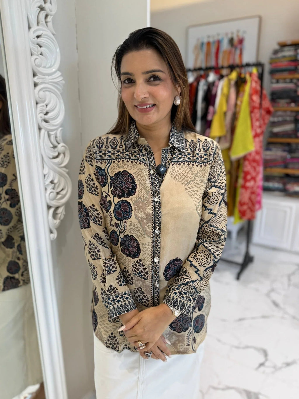 Soft Shirt with beautiful floral and ethnic prints - CHIKU
