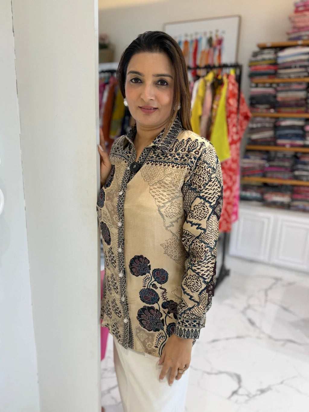 Soft Shirt with beautiful floral and ethnic prints - CHIKU