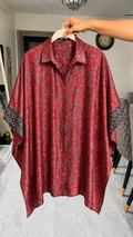 Elegant Print Ajrak Shirt - RED