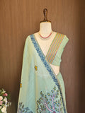 Designer Muga Cotton Saree with Warli Inspired Border-FIROZI
