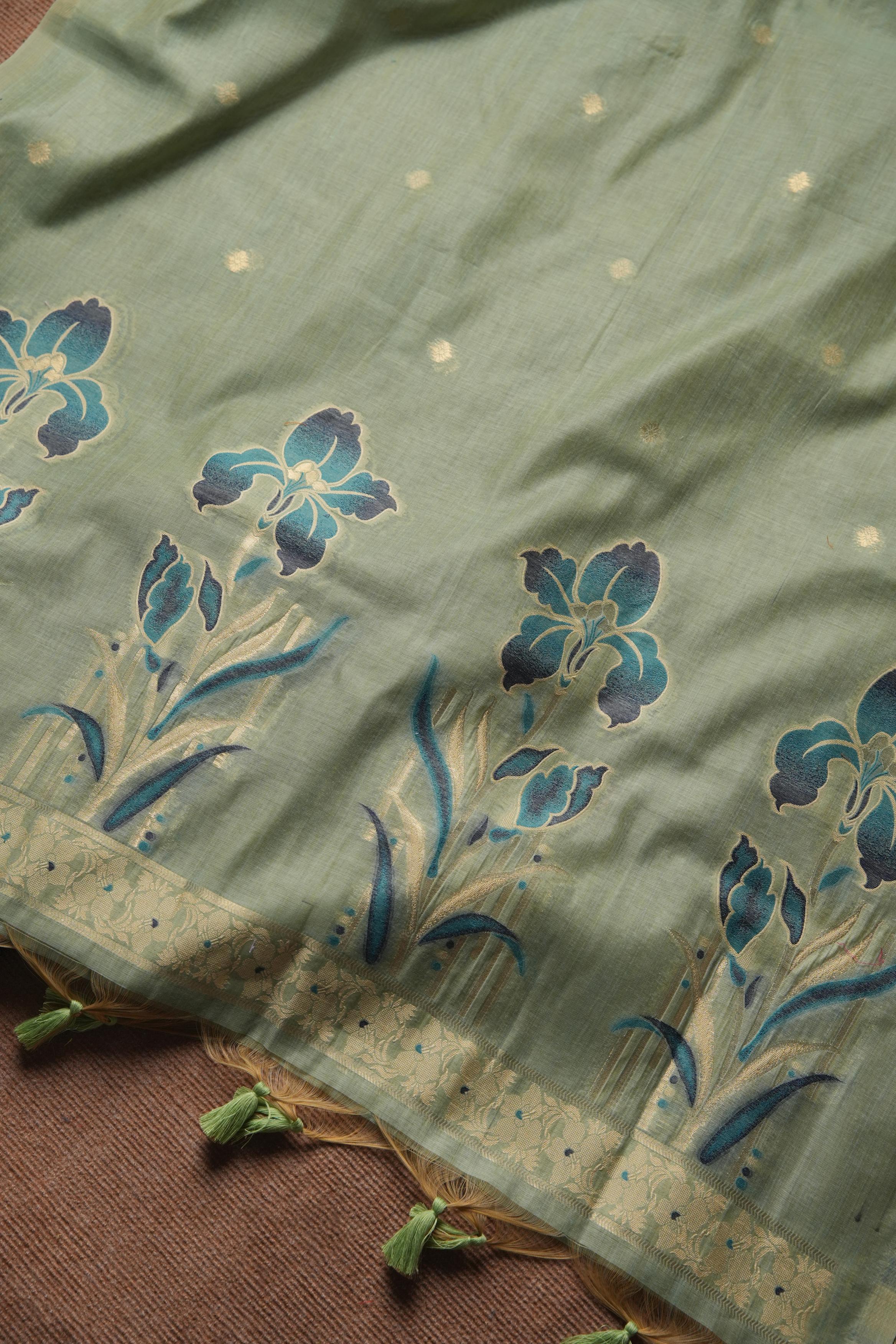 Blush Muga Cotton Unstitched Suit - PISTA