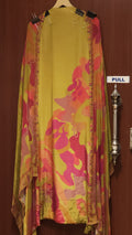 Pure Crepe Suit with Chinon Dupatta-Yelow