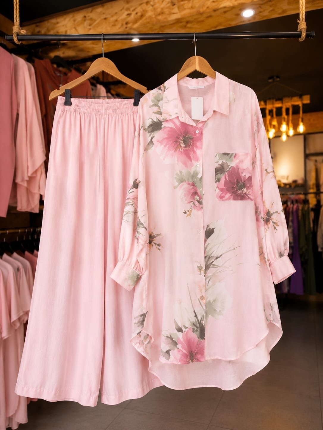 Pure Cotton Floral Coordsets - PINK