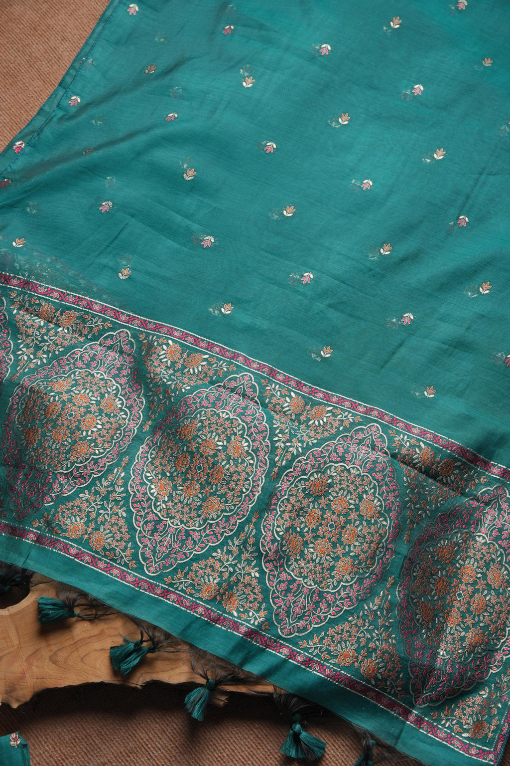 Linen Cotton Kashmiri Art Unstitched Suit- RAMA