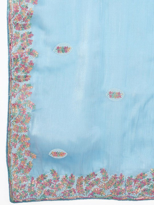 Women Floral Embroidered Designer Saree