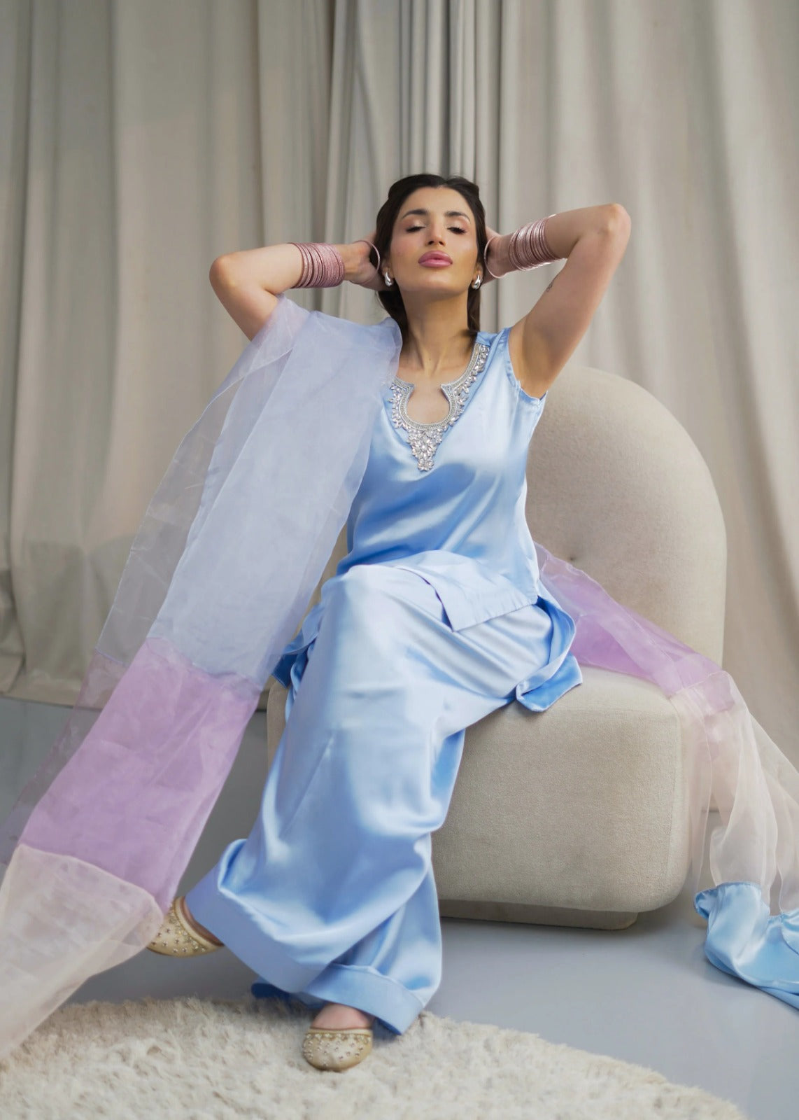 Sonya Crafted in luxurious Armani Satin